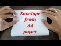 Easy envelope from A4 paper template printable
