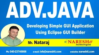 Developing Simple GUI Application Using Eclipse GUI Builder Advanced Java Tutorial Mr Nataraj