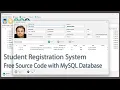 Student Registration System Free Source Code with MySQL