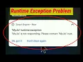 Fix Runtime Exception Problem In Android