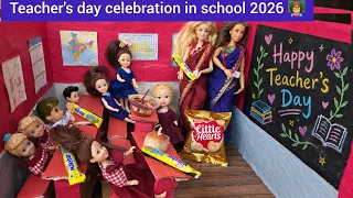 *New* Teacher's day celebration in school | Barbie tiny food teacher's day celebration 