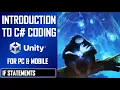 INTRO TO C CODING IN UNITY IF STATEMENTS JIMMY VEGAS TUTORIAL