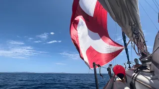 3 day sailing passage without a propeller.