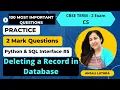 Most Important Questions for Term2 Exam Computer Sc Python and MySQL Interface Connectivity