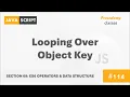 Looping Over Object Key ES6 Operators Data Structures A Complete Modern JavaScript Course