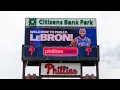 Phillies Massive LeBron James Sign Welcome to Philly 76ers
