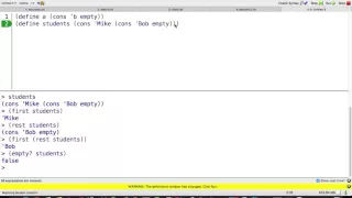 Functional Programming Racket Lists and Cons