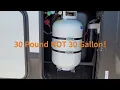 How many gallons does a 30 lb Propane Tank hold