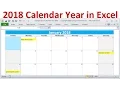 2018 Calendar Year in Excel 2018 Monthly Calendars Year 2018 Calendar with Holidays 2018 Planners