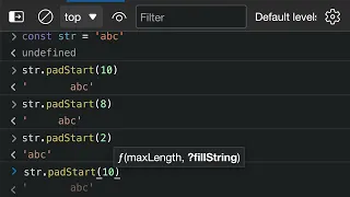 JavaScript Tips Left padding strings using padStart