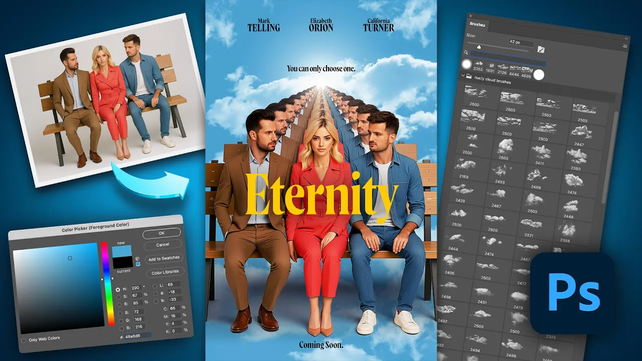 Step and Repeat Effect in Photoshop | Eternity poster tutorial
