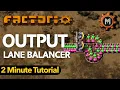 Factorio Tutorial How to Fix Lane Bias The Output Lane Balancer Nugget