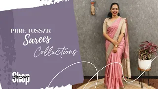 ✨ Pure Tussar sarees crafted with timeless elegance, luxurious texture, and effortless 💞🌟
