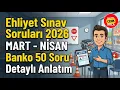 Ehliyet Sinav Sorulari 2026 Mart - Nisan Cikmis Sorular