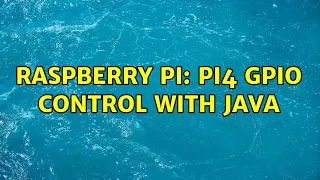Raspberry Pi Pi4 GPIO Control with Java