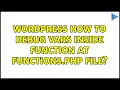 Wordpress How to debug vars inside function at functions php file 3 Solutions