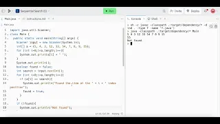 19 Java Sequential Linear Search