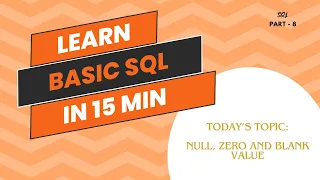 Null Values NULL Vs Zero Vs Blank or Empty String in SQL Beginners Tutorial part 8