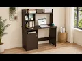 Wooden Study Table with Hutch Bottom Storage