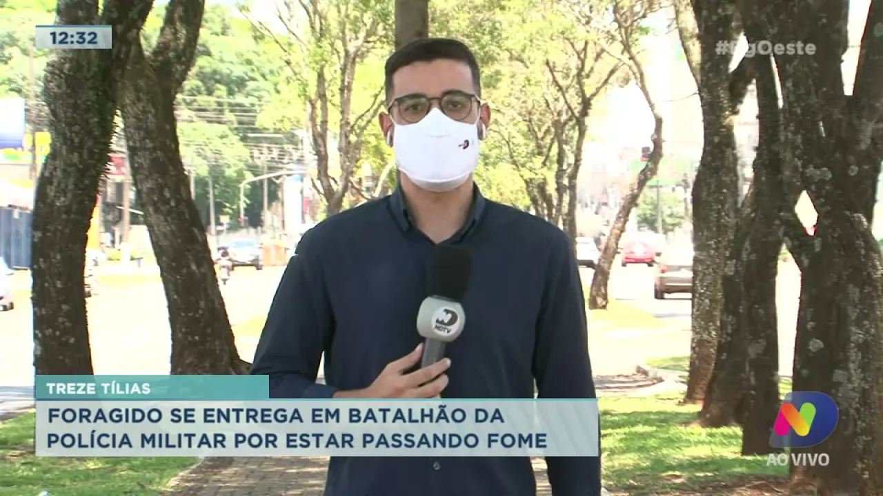 Foragido se entrega em batalhão da PM por estar passando fome em Treze Tílias