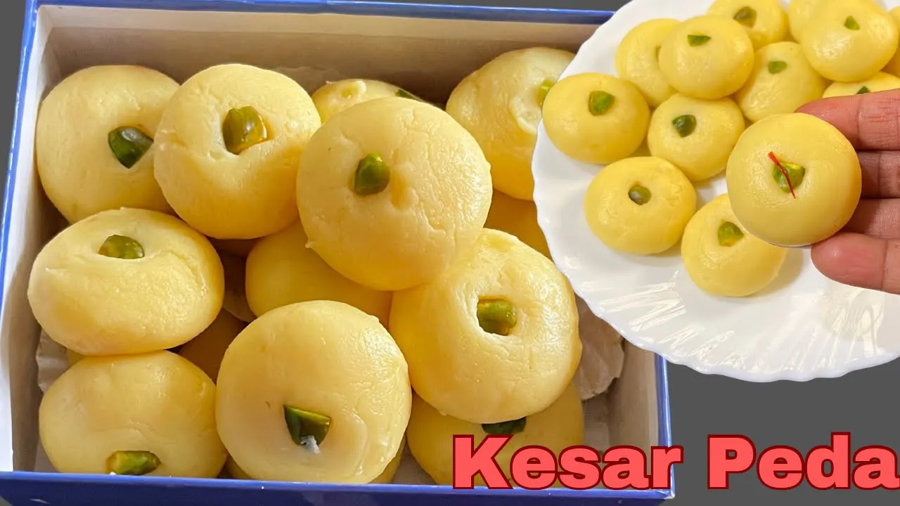 Kesar Peda Recipe I No Khoya No Mawa 10 Minute Milk Peda I     Navratri Special Recipe Food