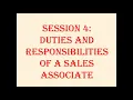 Unit 1 Session 4 Duties and Responsibilities of a Sales Associate