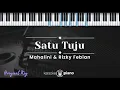 Satu Tuju - Mahalini \u0026 Rizky Febian (KARAOKE PIANO - ORIGINAL KEY)