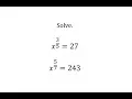 Solve Equations with Rational Exponents One Solution