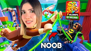 Me VOLVÍ PRO en ESCAPA DEL MONO de VELOCIDAD en Roblox