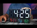 Large LED Digital Wall Clock - Date and Temperature