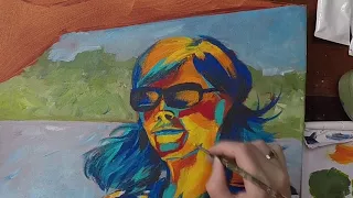 Sailor girl: Acrylics on Canvas