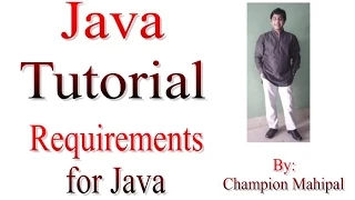 Java Tutorial Learn 4 Requirements for Java