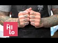 Mikey Vigilante of Paper Crane Studio demonstrates a mock tattoo session