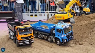 Ultra-realistic RC trucks and construction machinery at Hobbymesse Leipzig! 🏗️🚛