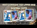 1989 Upper Deck Most Expensive eBay Sales Baseball Cards - July 2023