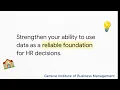Course in HR Analytics and Data Driven Decision Making
