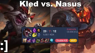 Kled vs Nasus - Top 10 easiest comebacks full gameplay