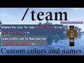 How to use the team command in Minecraft 1 16-1 19 and below custom names team colors