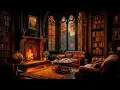 Download Lagu Rainy Day in Cozy Autumn Reading Nook 🍂 Smooth Jazz with Rain Sounds \u0026 Crackling Fire for Relaxing