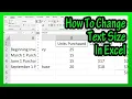 How To Increase Change Or Make Text Or Font Size Larger In Excel Explained