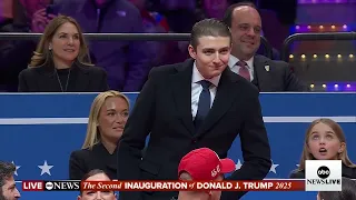 Trump introduces very tall son Barron