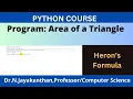 Program to Calculate the Area of a Triangle Mastering Triangle Area Unlocking Heron s Method