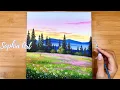 Download Lagu Beautiful Scenery On The Mountain | Acrylic Painting Tutorial | Sophia Art