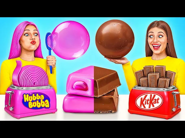 Download MP3 Bubble Gum vs Chocolate Food Challenge | Epic Food Battle by Choco DO
