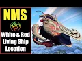 No Mans Sky 2023 White on Red Living Ship Location