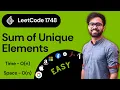 LeetCode 1748 Solution in HIndi Sum of Unique Elements