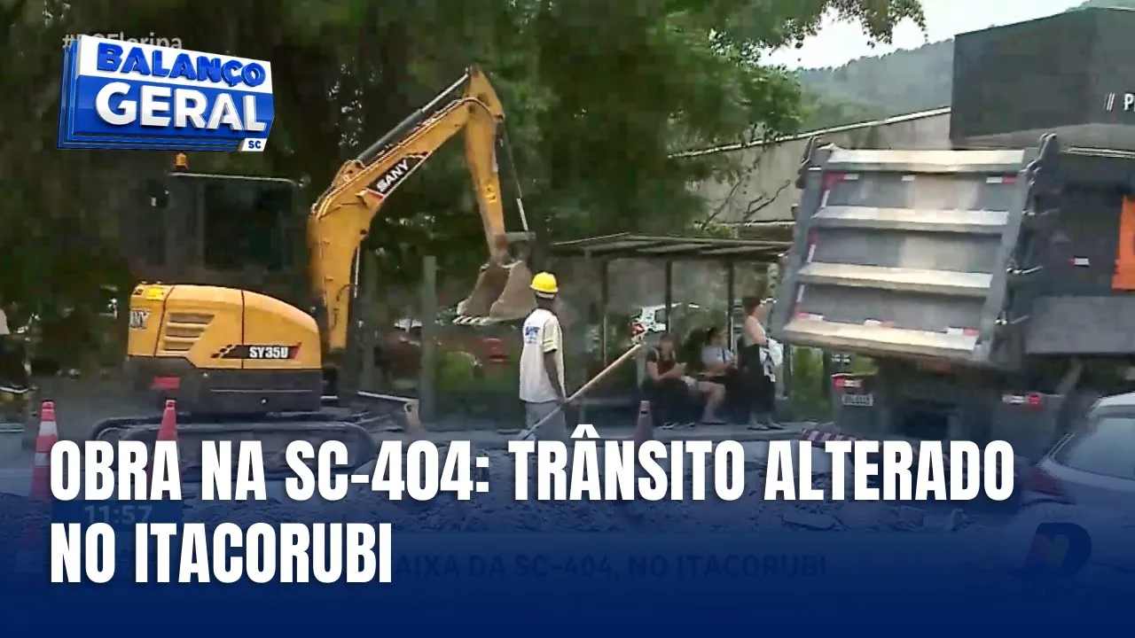 Troca de tubulação na SC-404 reduz faixa no Itacorubi
