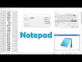 Notepad replace empty space with comma with with with with - with text