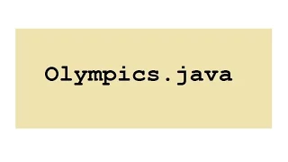 Java program Olympics java explained