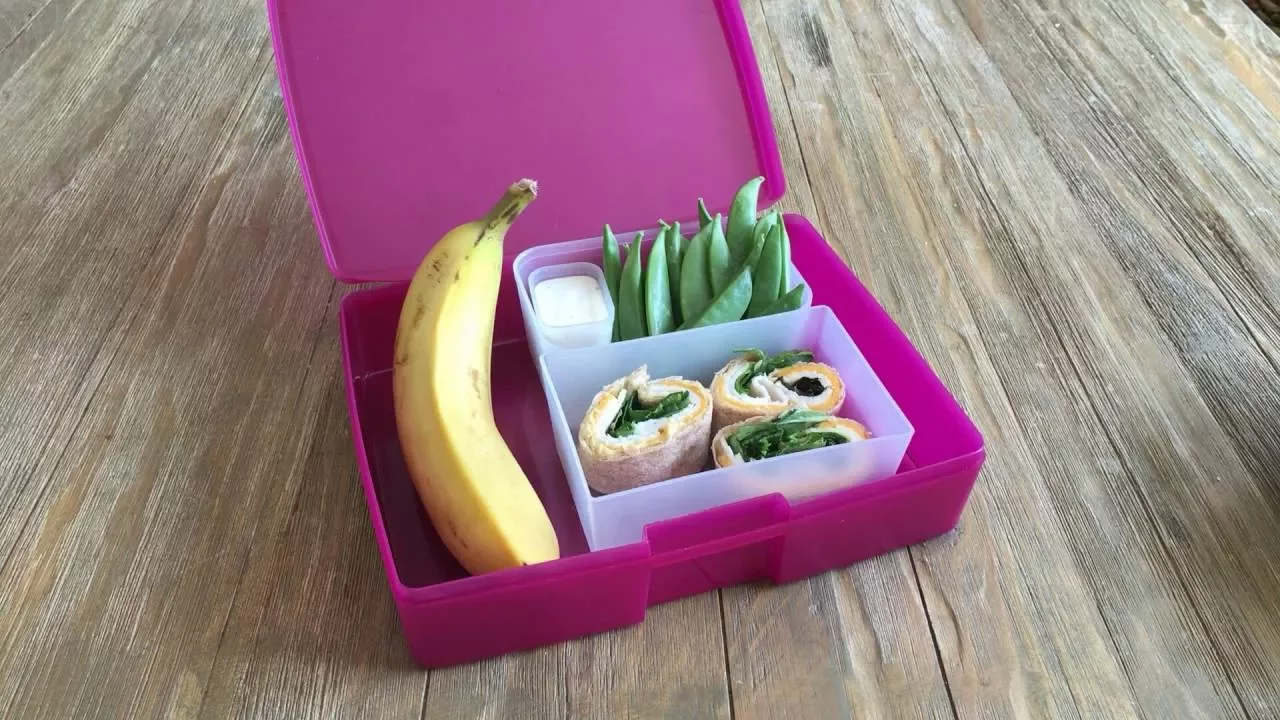 Turkey Hummus Pinwheels Bento Box